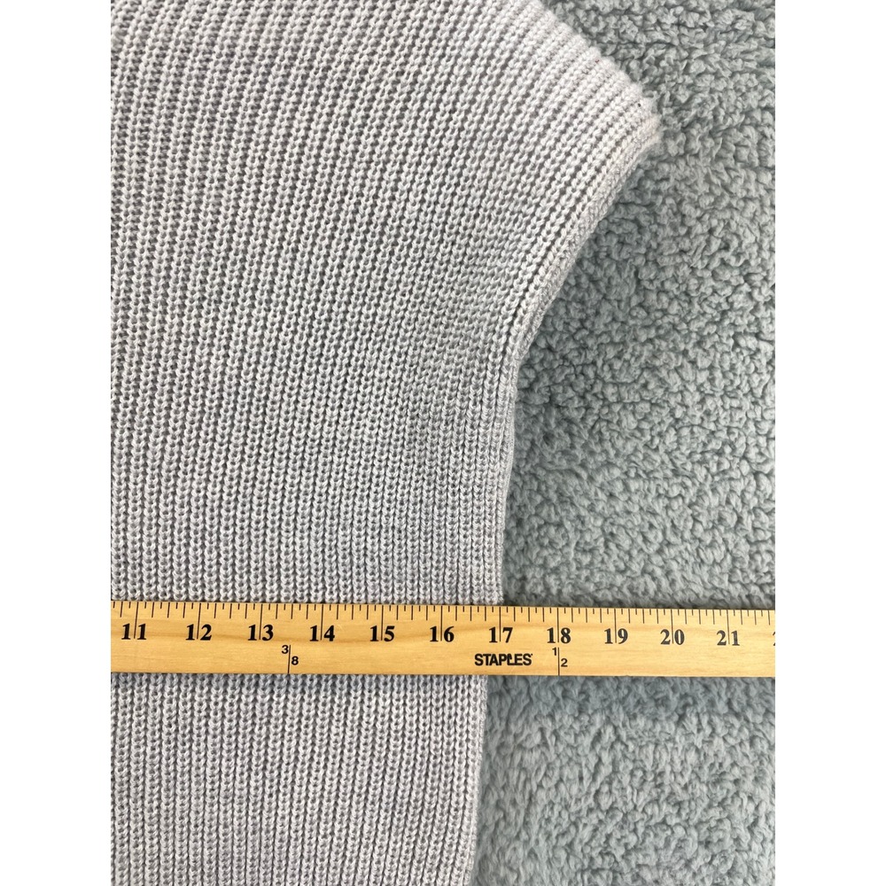 Aritzia Babaton Hazlitt Sweater Vest Womens S Gray Wool Ribbed Knit Sleeveless - Picture 3 of 12
